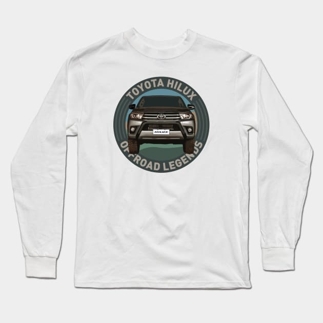 4x4 Offroad Legends: Toyota Hilux Long Sleeve T-Shirt by OFFROAD-DESIGNS